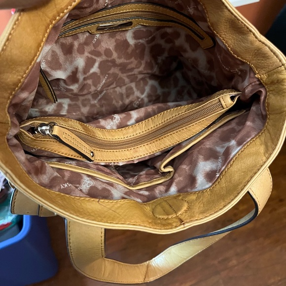 B. MARKOWSKY Mustard Colored Shoulder Tote (EUC) - Picture 7 of 15